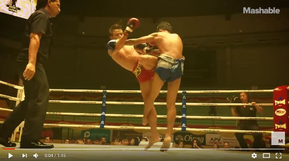 ムエタイの試合をスローモーション撮影した動画がスゴい!! 筋肉の細かい動きまで見える！